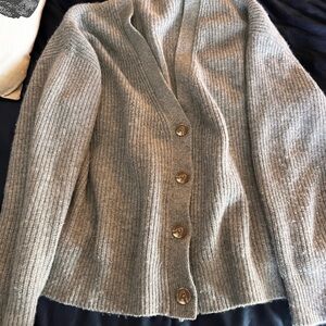 Quince Cashmere Sweater Size Medium Grey